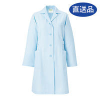 ＫＡＺＥＮ レディス診察衣（ハーフ丈） 261-91 サックスブルー（水色） M ドクターコート 白衣（直送品）