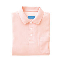 KAZEN ポロシャツ半袖 介護ユニフォーム 男女兼用 ピンク SS 237-23（直送品）