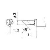 エスコ 3.0mm 交換用こて先 EA304AG-31 1セット(3個)（直送品）