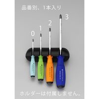 エスコ #1 x 80mm [+]ドライバー(黄緑) EA560PR-1 1セット(4本)（直送品）