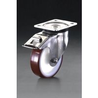 エスコ 125mm キャスター(自在・後ブレーキ付・ステンレス製) EA986LH-1 1個（直送品）