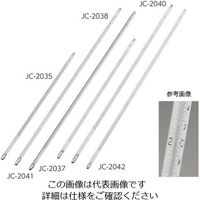 日本計量器工業 精密棒状水銀温度計(最小目盛:0.1°C) 0~100°C 450mm JC-2041 1本 2-064-03（直送品）