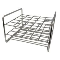 サンポー ステンレス試験管立 配列:5×5 サイズ:□23mm 21ー25L 1台 2-9502-43（直送品）