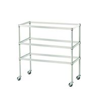 アズワン バスケットワゴン 3段 バスケット9個使用可 (SUS304製) 3-1524-04 1台（直送品）