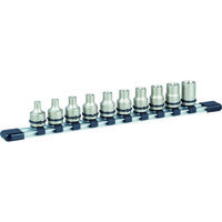 TONE インパクト用トルクスソケットセット(ホルダー付) 10pcs HATXE310 1セット 396-4361（直送品）