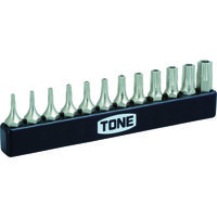 TONE（トネ） TONE T型トルクスビットセット（いじり防止タイプ） BTTH12S 1セット 405-7759（直送品）