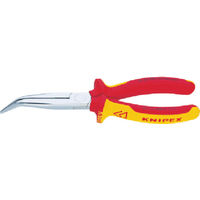 KNIPEX 絶縁1000V先曲ロングラジオペンチ 200mm 2626-200 1丁 446-7582（直送品）