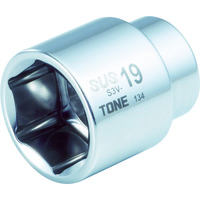 TONE SUSソケット 対辺寸法19mm 差込角9.5mm S3V-19 1個 474-0025（直送品）