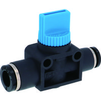 日本ピスコ PISCO ハンドバルブ ユニオンストレート2方弁チューブ8出力6 HV8-6-2 1個 474-2699（直送品）