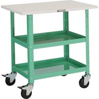 トラスコ中山 TRUSCO ツールワゴン バーディワゴン 600X400 天板付 ヤンググリーン BDW-762T-YG 1台（直送品）