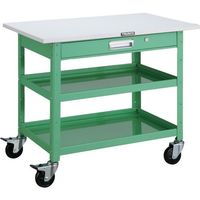 トラスコ中山 TRUSCO ツールワゴン バーディワゴン 600X400 引出 天板付 ヤンググリーン BDW-762TV-YG 1台（直送品）