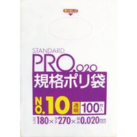 日本サニパック サニパック LT10スタンダードポリ袋10号(0.02)透明100枚 LT10 1袋(100枚) 475-4352（直送品）