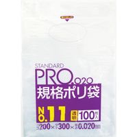 日本サニパック サニパック LT11スタンダードポリ袋11号(0.02)透明100枚 LT11 1袋(100枚) 475-4361（直送品）