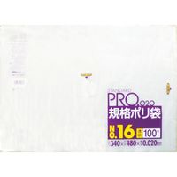 日本サニパック サニパック LT16スタンダードポリ袋16号(0.02)透明100枚 LT16 1袋(100枚) 475-4417（直送品）
