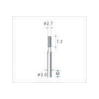 ナカニシ ダイヤモンドバー 円筒型 φ2.7×7.2×軸φ3 #100 12375 1本 476-0239（直送品）