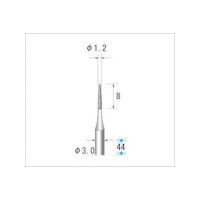 ナカニシ 電着ダイヤモンドバー 刃径2.5mm 12454 1本 476-0531（直送品