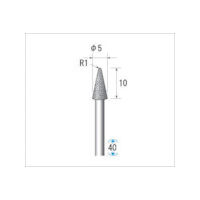 ナカニシ 電着ダイヤモンドバー 刃径5mm 12472 1本 476-0646（直送品）