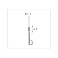 ナカニシ 超硬カッター (1Pk(袋)=5本入) 刃径1.2mm 22033 1パック(5本) 476-2282（直送品）