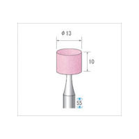 ナカニシ 軸付砥石 10本入 円筒型 φ13×10×軸φ6 WA #100 42818 1パック(10本) 476-6164（直送品）