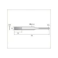 ナカニシ ダイヤモンドヤスリ 平テーパー型 6×0.3×15×軸φ3 #400 62306 1本 477-2539（直送品）
