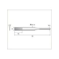 ナカニシ ダイヤモンドヤスリ 平テーパー型 6×0.3×15×軸φ3 #600 62307 1本 477-2547（直送品）