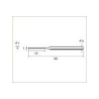 ナカニシ 電着ダイヤモンドヤスリ 丸型 1×1×15×軸φ3 #400 62843 1本 477-2881（直送品）