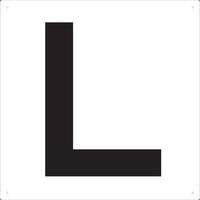 トラスコ中山 TRUSCO 表示板 アルファベット「L」 420X420 TAEH-L 1枚 487-6491（直送品）