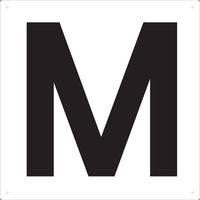 トラスコ中山 TRUSCO 表示板 アルファベット「M」 420X420 TAEH-M 1枚 487-6504（直送品）