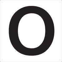 トラスコ中山 TRUSCO 表示板 アルファベット「O」 420X420 TAEH-O 1枚 487-6521（直送品）
