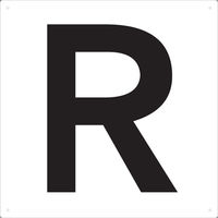 トラスコ中山 TRUSCO 表示板 アルファベット「R」 420X420 TAEH-R 1枚 487-6555（直送品）
