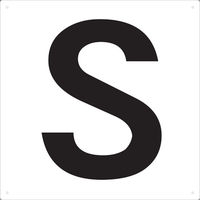 トラスコ中山 TRUSCO 表示板 アルファベット「S」 420X420 TAEH-S 1枚 487-6563（直送品）