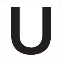 トラスコ中山 TRUSCO 表示板 アルファベット「U」 420X420 TAEH-U 1枚 487-6598（直送品）