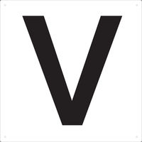 トラスコ中山 TRUSCO 表示板 アルファベット「V」 420X420 TAEH-V 1枚 487-6601（直送品）