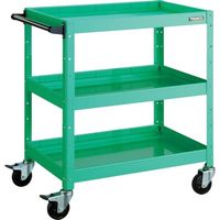 トラスコ中山 TRUSCO ツールワゴン バーディワゴン 750X500XH880 深3段 ヤンググリーン BDW-973F3-YG 1台（直送品）