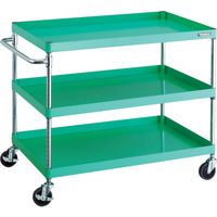 TRUSCO ツールワゴン フェニックスワゴン 省音 1000X650XH880 3段 ヤンググリーン PEW-9103-YG 1台（直送品）