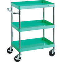 TRUSCO ツールワゴン フェニックスワゴン 省音 600X400XH880 3段 ヤンググリーン PEW-963-YG 1台（直送品）