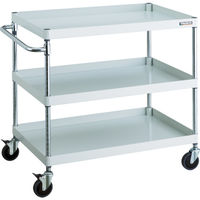 トラスコ中山 TRUSCO ツールワゴン フェニックスワゴン 省音 750X500XH880 3段 ホワイト PEW-973C-W 1台（直送品）