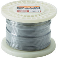 トラスコ中山 TRUSCO ステンレスワイヤロープ ナイロン被覆 Φ2.0(2.5)mmX10 CWC-2S100 1巻 489-0892（直送品）