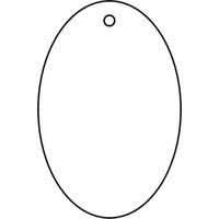 トラスコ中山 TRUSCO 白無地板 楕円型 5枚組 45×30×2厚 T886-49 1組(5枚) 489-5452（直送品）