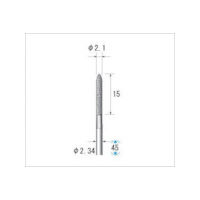 ナカニシ 電着ダイヤモンドバー 砲弾型 φ2.1×15×軸φ2.34 #130 11391 1本 475-9141（直送品）