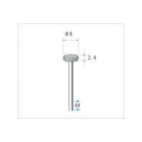 ナカニシ 電着ダイヤモンドバー 平型 φ8.5×2.3×軸φ2.34 #130 11533 1本 475-9206（直送品）