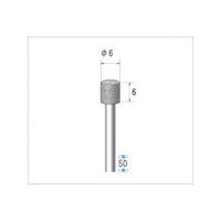 ナカニシ 電着CBNバー 円筒型 φ6×5×軸φ3 #140 12165 1本 475-9699（直送品）