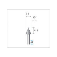 ナカニシ 電着ダイヤモンドバー 刃径6mm 12412 1本 476-0344（直送品）