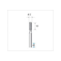 ナカニシ クラフトダイヤモンドバー 3本入 円筒型 φ3×10×軸φ3 #120 12805 1パック(3本) 476-0841（直送品）