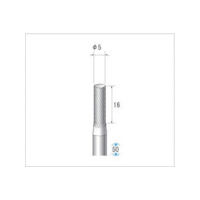 ナカニシ 超硬カッター 円筒型 シングルカット φ5×16×軸φ6 26030 1本 476-3939（直送品）