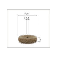 ナカニシ ファイバーサンダー 10本入 φ25×5×穴φ1.8 #180 48737 1パック(10本) 476-8078（直送品）