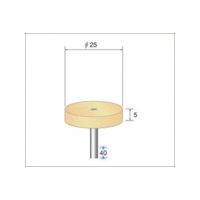 ナカニシ ポリッシュサンダー 10本入 φ25×5×軸φ3 #120 48891 1パック(10本) 476-8191（直送品）