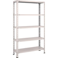トラスコ中山 TRUSCO スチールラック 軽量棚開放型 W875XD300XH1500 5段 ネオグレー 53V-15 NG 1台(1個)（直送品）