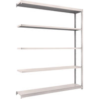 TRUSCO スチールラック M1.5型軽中量棚 1760X295XH2100 5段連結 ネオグレー M1.5-7635B NG（直送品）