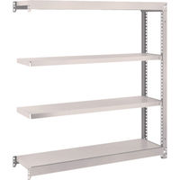 TRUSCO スチールラック M1.5型軽中量棚 1160×295×H1200 4段連結 ネオグレー M1.5-4434B NG（直送品）